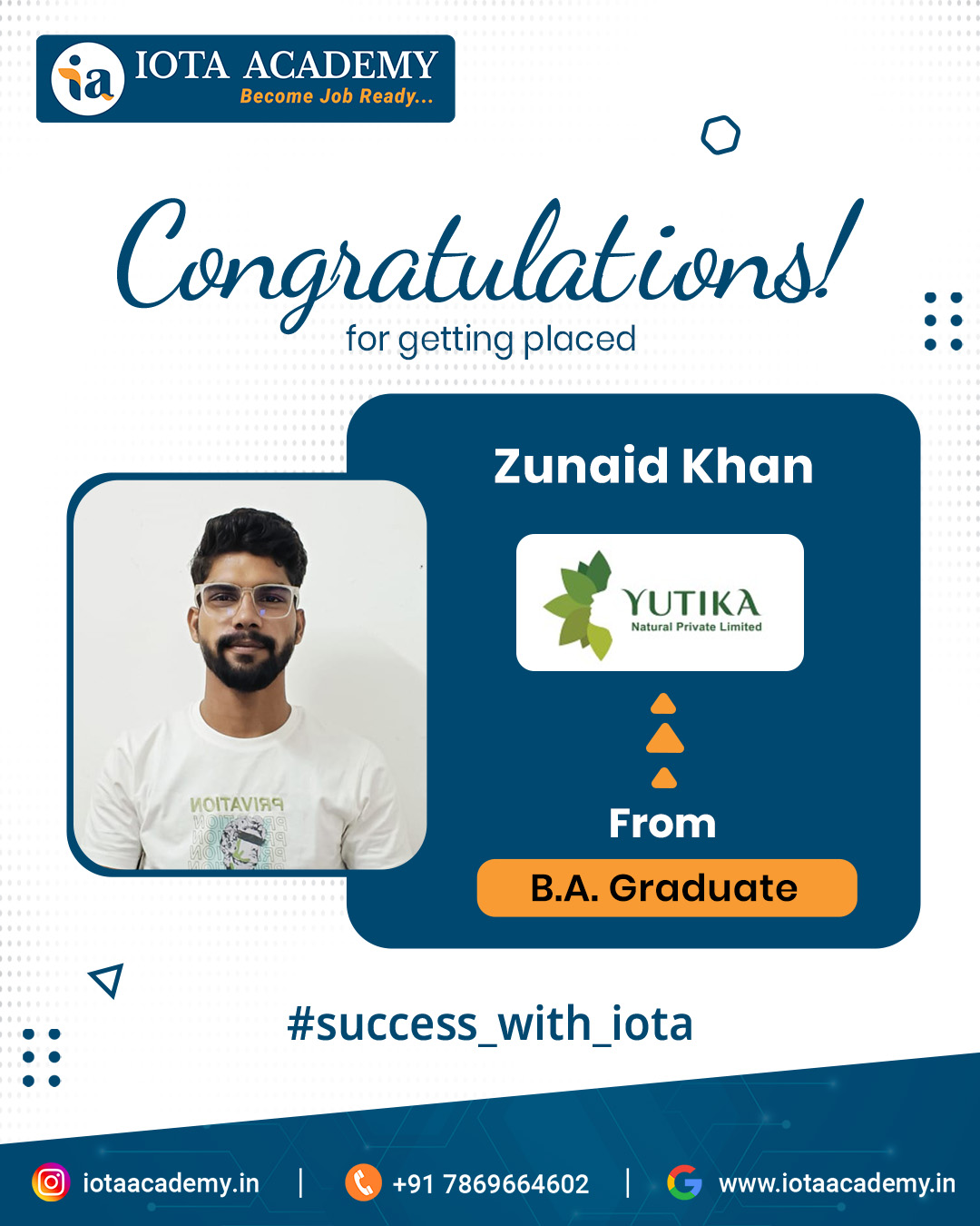 IOTA Verified Placement Record 20