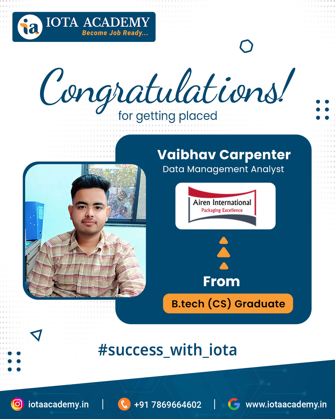 IOTA Verified Placement Record 7
